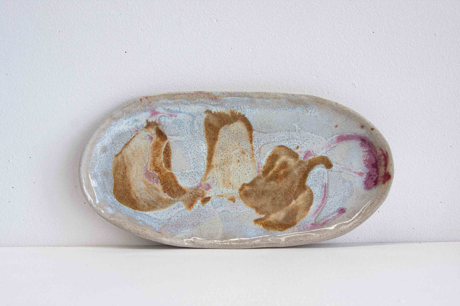 Seconds Sale Handmade Ceramic Oval Plate - Peanut Butter & Jelly
