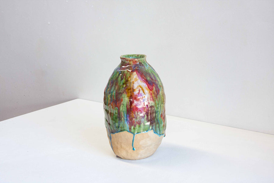 Handmade Ceramic Large Vase - Rose Pistachio