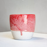 Handmade Small Classic Ceramic Planter - Red