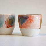 Handmade Ceramic Cup - Orange Surprise
