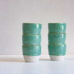 handmade ceramic green cup
