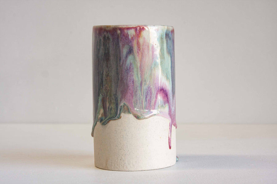 Seconds Sale Handmade Ceramic Large Cylinder Vase - Supernova