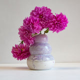 Handmade Ceramic Large Smoosh Vase - Lilac