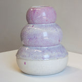 Handmade Ceramic Large Smoosh Vase - Lilac
