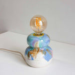 handmade ceramic multicoloured table lamp