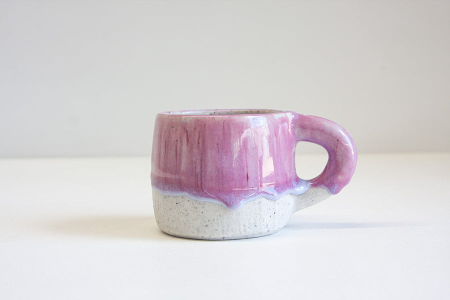 handmade ceramic purple mug