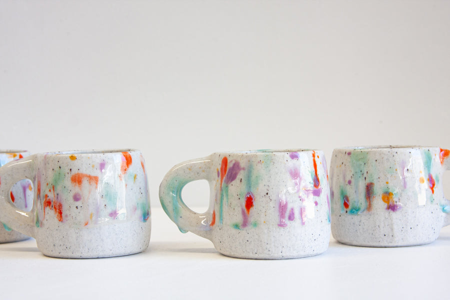 Handmade Ceramic Mug - Splatter Colour Theory