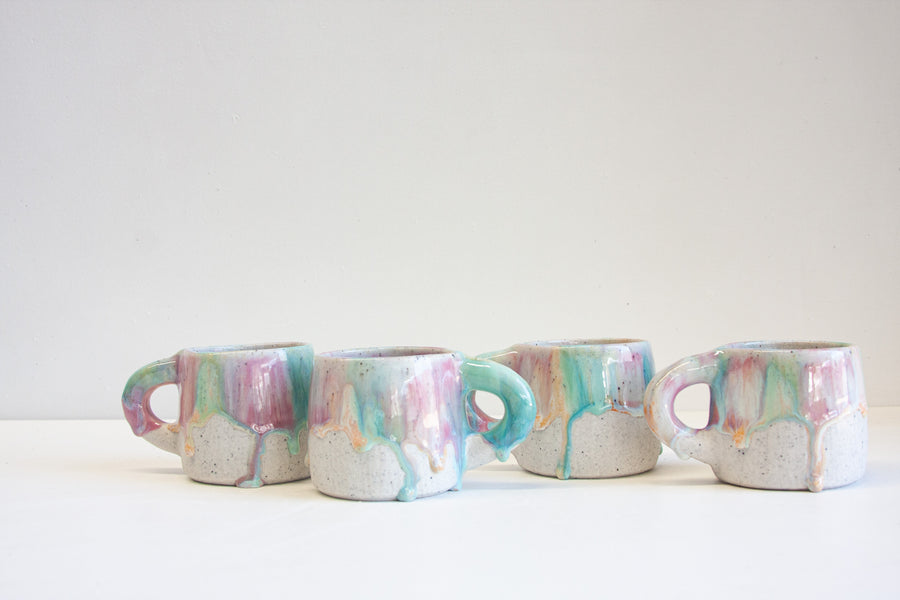 handmade ceramic pastel coloured mug