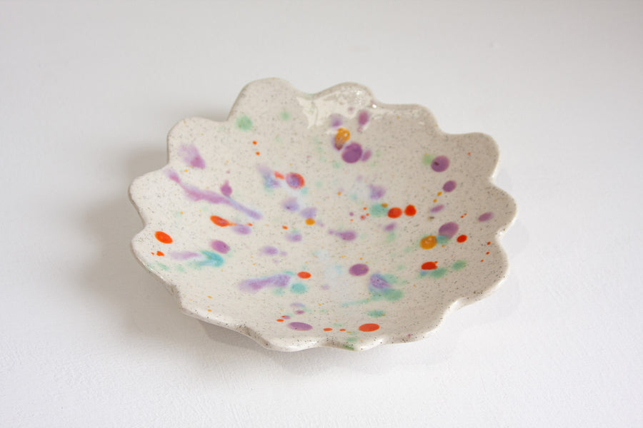 Handmade Ceramic Petal Bowl - Speckle Colour Theory