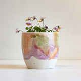 handmade ceramic soft pastels toned planter