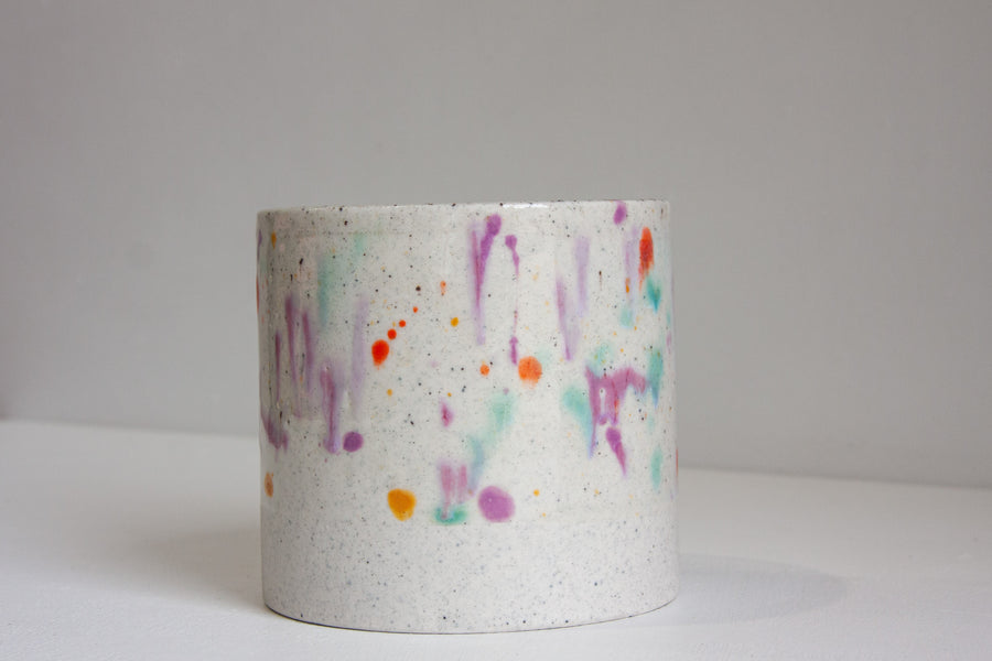 Handmade Ceramic Planter - Splatter Colour Theory