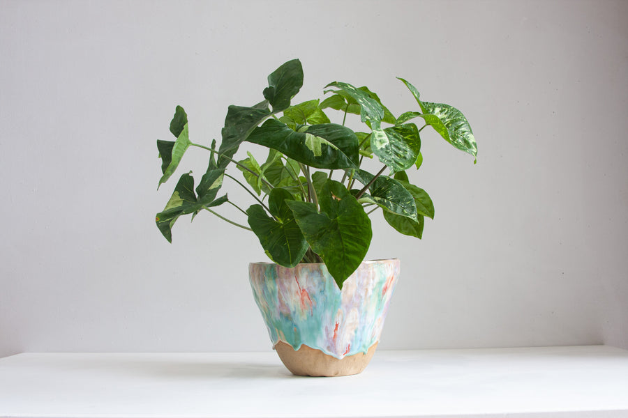handmade ceramic sculptural planter