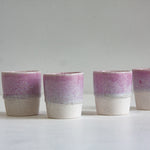 handmade ceramic purple espresso cup