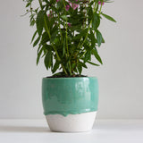 Handmade Ceramic Classic Planter - Seafoam