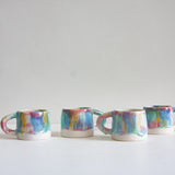Handmade Ceramic Handled Mug - Rainbow