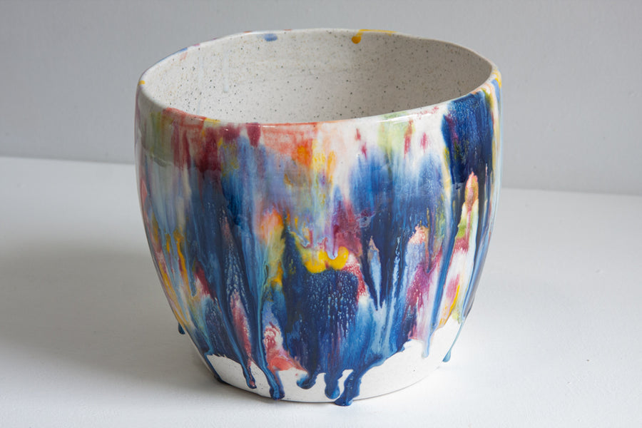 Handmade Ceramic Large Planter - Everything Glaze