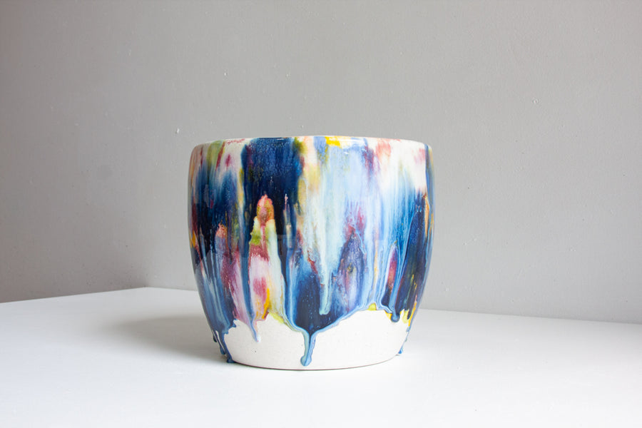 Handmade Ceramic Large Planter - Everything Glaze