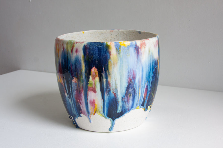 Handmade Ceramic Large Planter - Everything Glaze