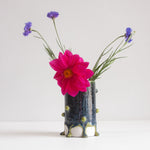handmade ceramic large bauble blue and green cylinder vase