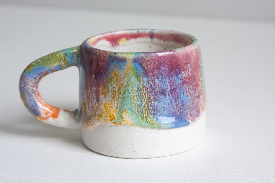 Handmade Ceramic Mug - Technicolour