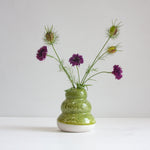 handmade ceramic green vase