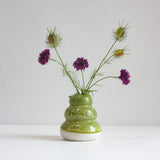 handmade ceramic green vase