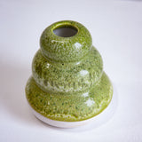 Handmade Ceramic Small Smoosh Vase - Moss Green