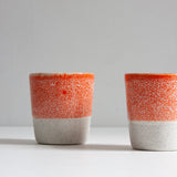 Seconds Sale Handmade Ceramic Tumbler - Orange
