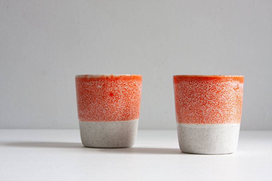 Handmade Ceramic Tumbler - Orange