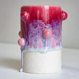 Handmade Ceramic Small Bauble Vase - Deepest Pink