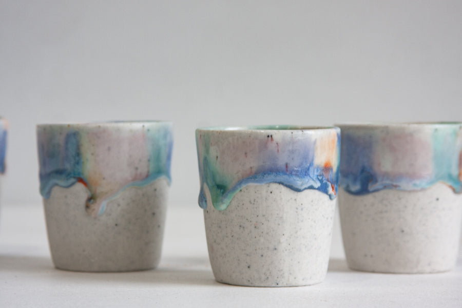 Seconds Sale Handmade Ceramic Espresso Cup - Marble