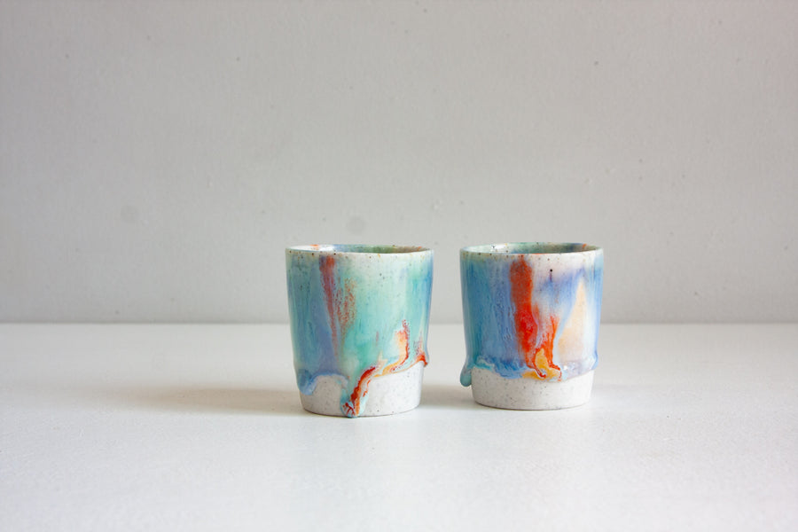 Handmade Ceramic Espresso Cup - Marble