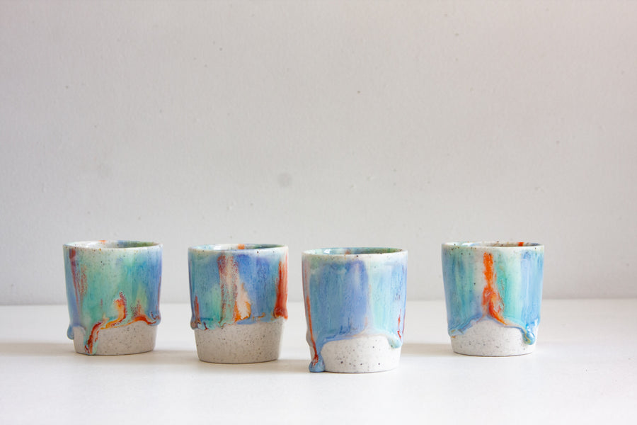 Handmade Ceramic Espresso Cup - Marble