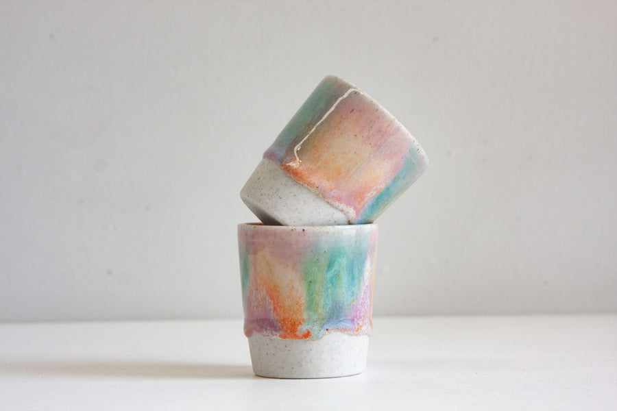 Handmade Ceramic Espresso Cup - Sugared Almond