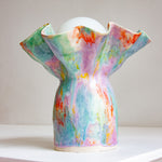 handmade ceramic multicoloured table lamp