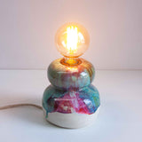 Handmade Ceramic Table Lamp - Rose Pistachio
