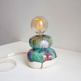 Handmade Ceramic Table Lamp - Rose Pistachio