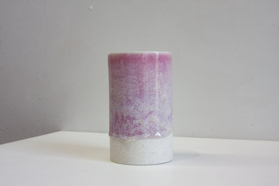 Handmade Ceramic Large Cylinder Vase - Lilac