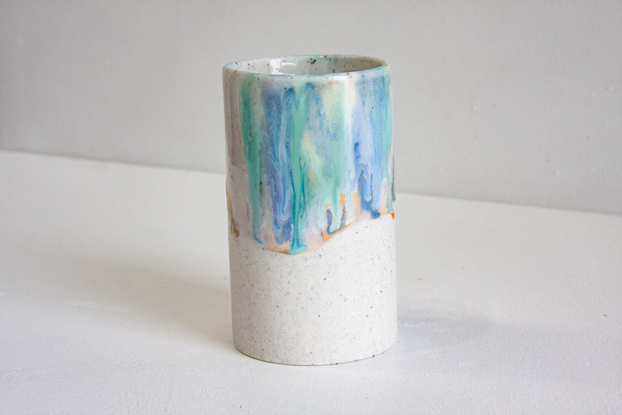 Seconds Sale Handmade Ceramic Cylinder Vase - Sorbet