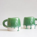 handmade ceramic large green mug