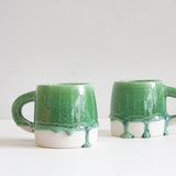 handmade ceramic large green mug