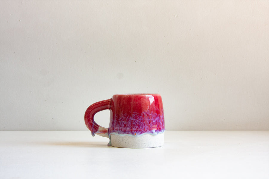 handmade ceramic deep pink large mug