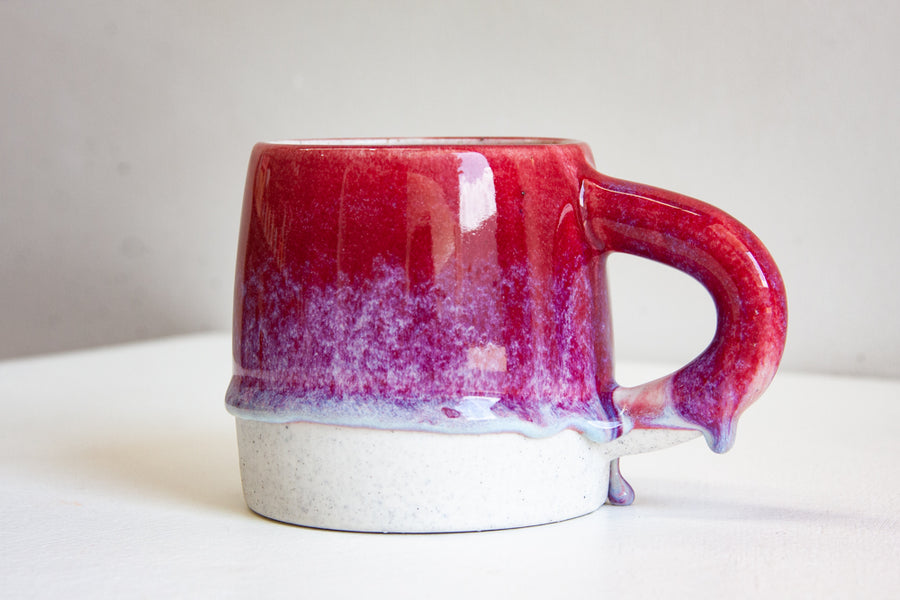 Handmade Ceramic Large Mug - Dark pink