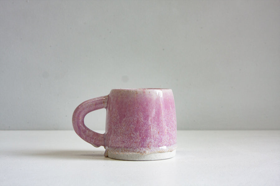 handmade ceramic large light purple mug