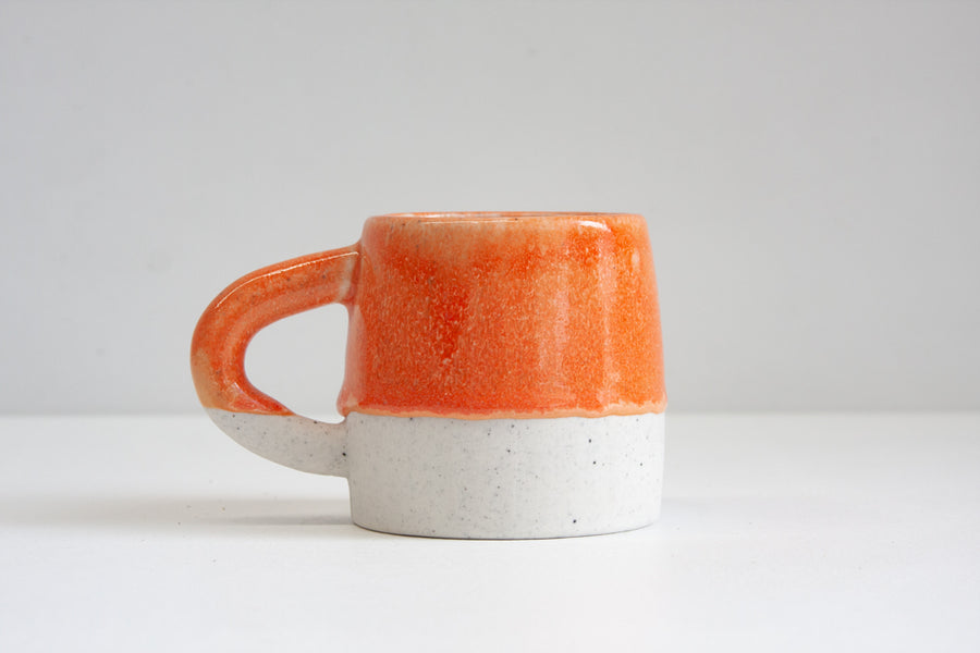 handmade ceramic orange large mug