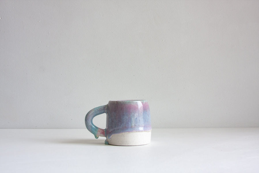 handmade ceramic purple and blue large mug
