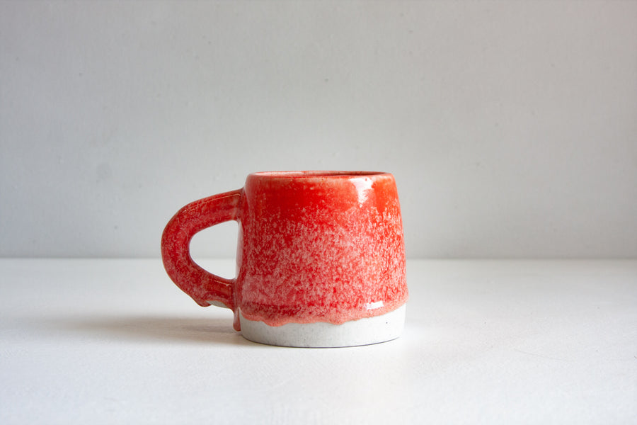 handmade red ceramic large mug