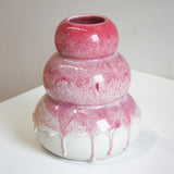 Handmade Ceramic Large Smoosh Vase - Pink