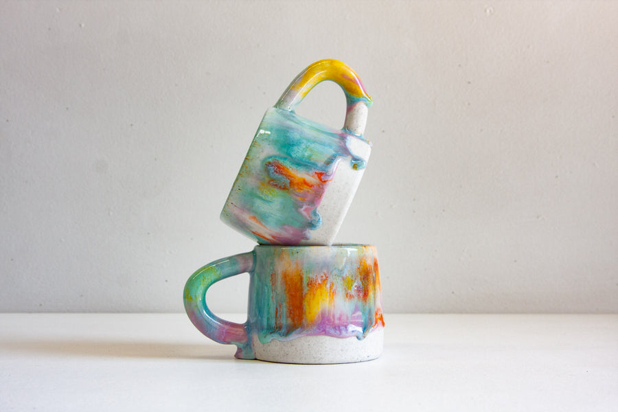 Handmade Ceramic Chunky Mug - Colour Theory