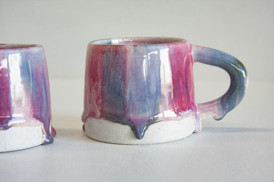 Seconds Sale Handmade Ceramic Mug - Purple & Blue